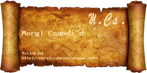 Mergl Csanád névjegykártya