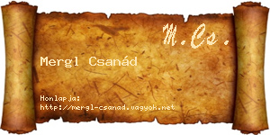 Mergl Csanád névjegykártya